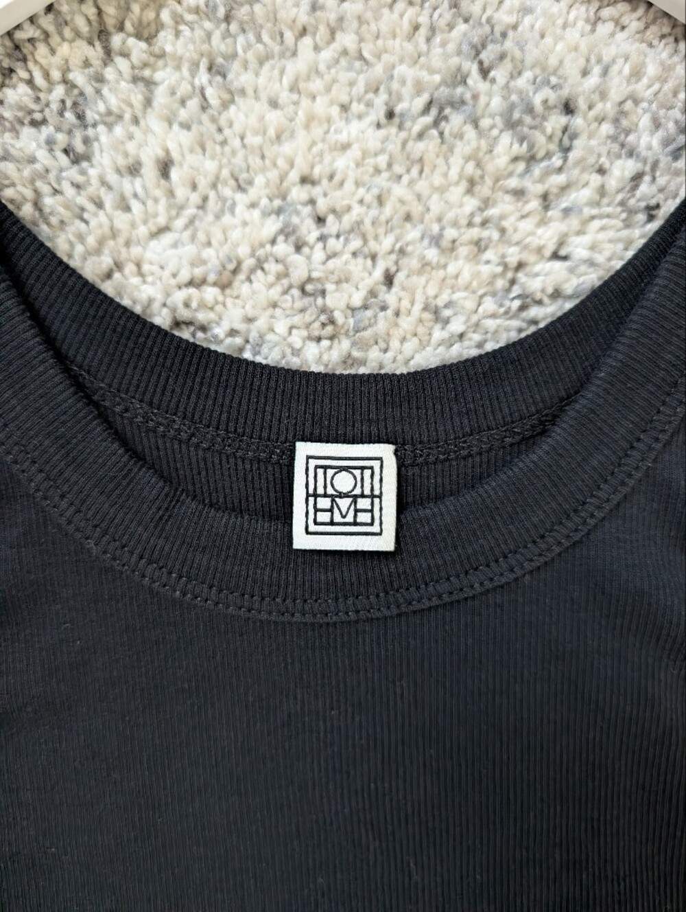 Toteme Ribbed Tank Black - Picture 4 of 6